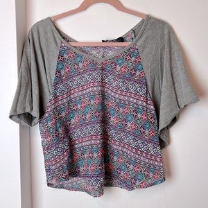 Oversized (chiffon & heather) top